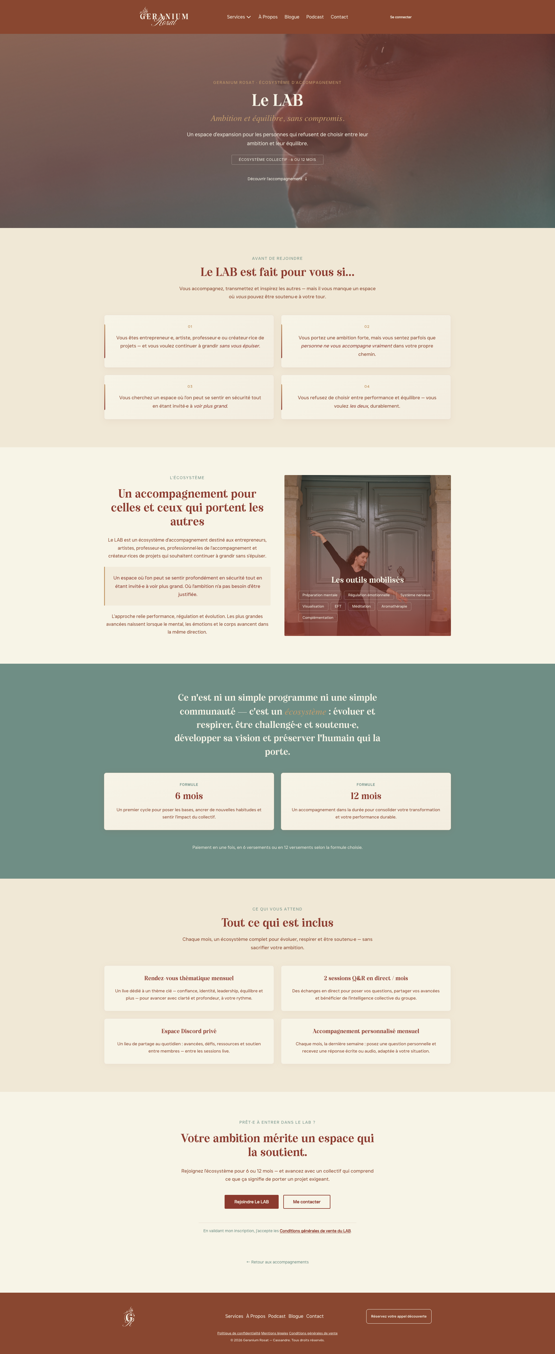 Page Le LAB de Géranium Rosat